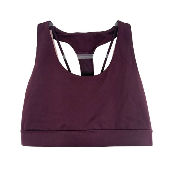 FABLETICS Kessler Med Impact Sports Bra M Burgundy Rosebloom Strappy EUC B16 - Picture 2 of 6